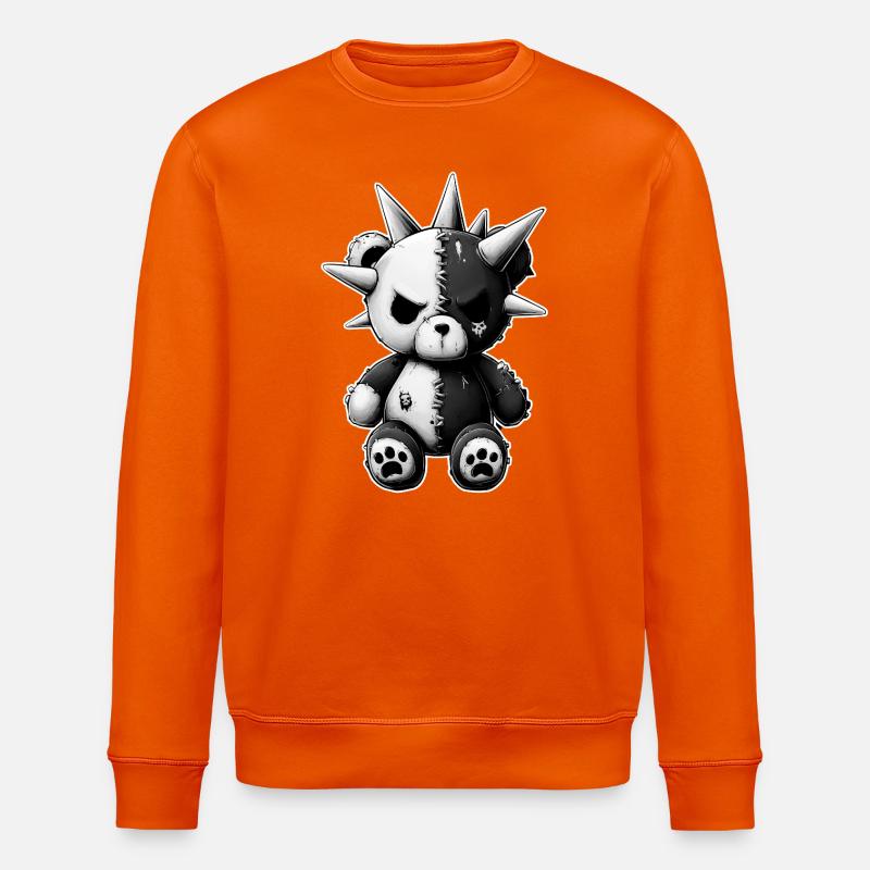 Split Skull Plüschbär Punk - Stanley/Stella Unisex Bio-Sweatshirt ROLLER - Tieforange