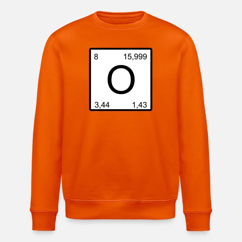 O Sauerstoff Zeichen im Minimalstil nerd - Stanley/Stella Unisex Bio-Sweatshirt ROLLER - Tieforange