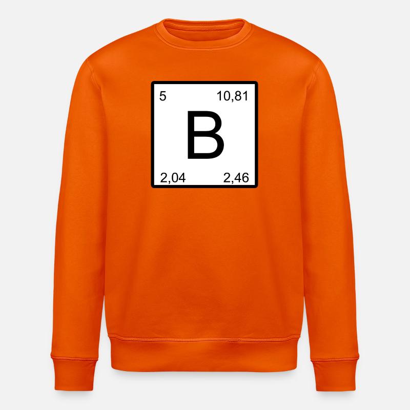 B Element Zahlenkunst Bor - Stanley/Stella Unisex Bio-Sweatshirt ROLLER - Tieforange