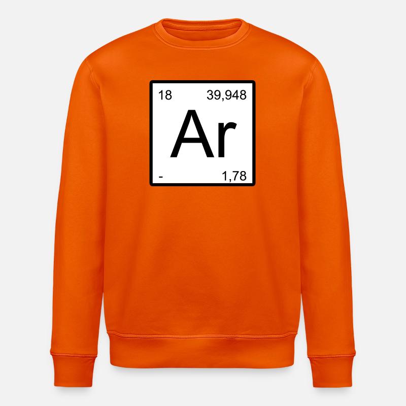 Argon Symbol Grafik - Stanley/Stella Unisex Bio-Sweatshirt ROLLER - Tieforange
