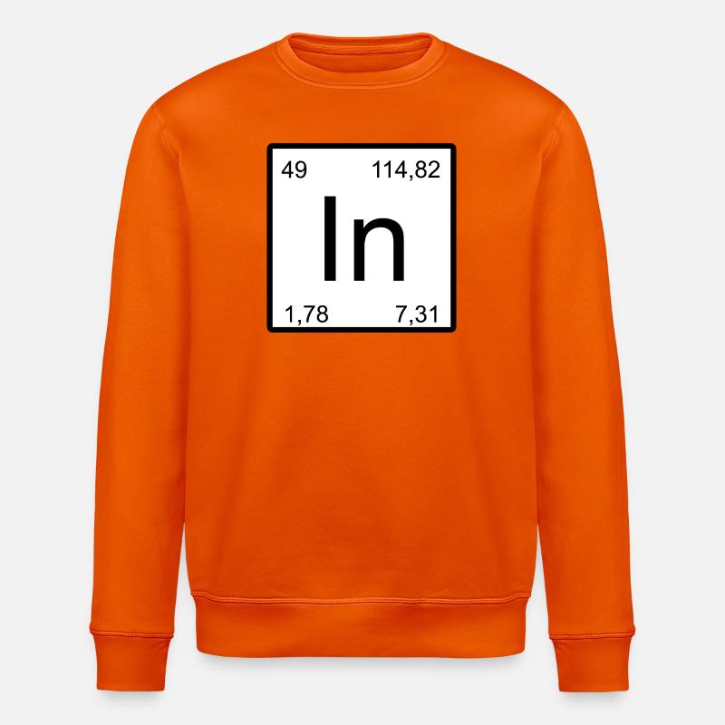 Indium Minimal Element Typography - Stanley/Stella ROLLER Unisex Organic Sweatshirt - bright orange