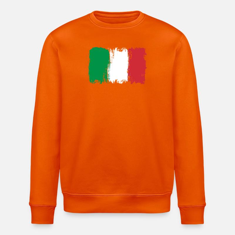 Drapeau italien coups de pinceau - Sweat bio ROLLER Stanley/Stella Unisexe - orange profond