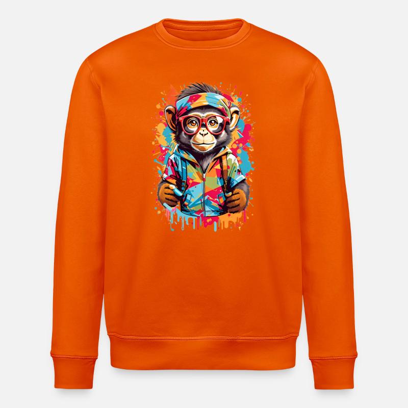 Coole Affe - Stanley/Stella Unisex Bio-Sweatshirt ROLLER - Tieforange