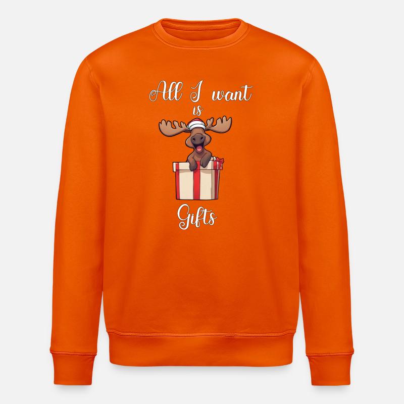 Cerf de Noël #2 - Sweat bio ROLLER Stanley/Stella Unisexe - orange profond