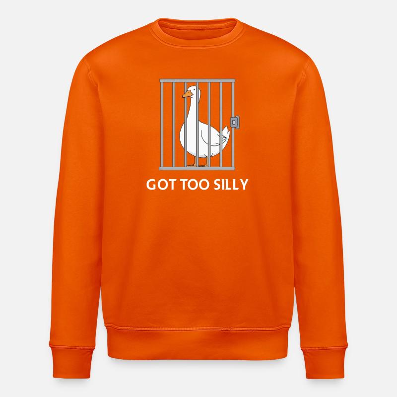Goose – Got Too Silly - Stanley/Stella ROLLER Unisex Organic Sweatshirt - bright orange