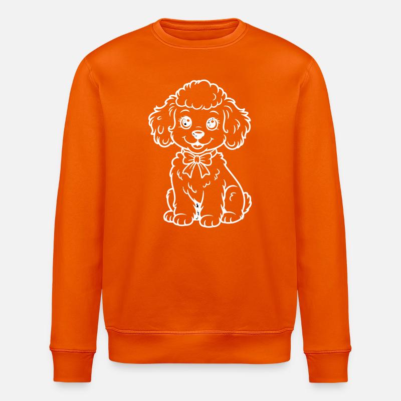 Caniche avec illustration d’arc - Sweat bio ROLLER Stanley/Stella Unisexe - orange profond