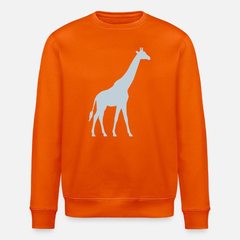 Silhouette pastel de girafe - Sweat bio ROLLER Stanley/Stella Unisexe - orange profond