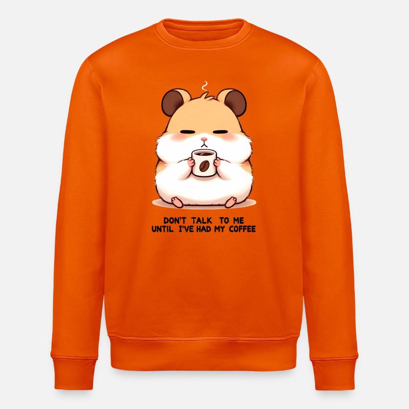 Koffein Hamster - Stanley/Stella Unisex Bio-Sweatshirt ROLLER - Tieforange
