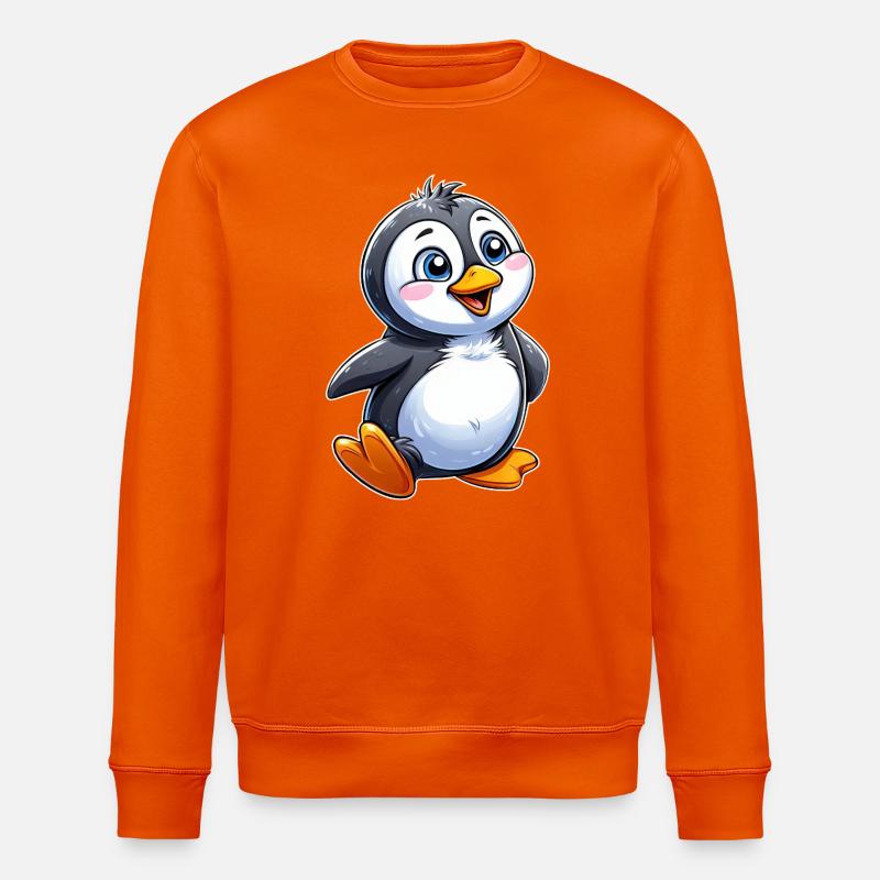 Charme de Pingouin Câlin - Sweat bio ROLLER Stanley/Stella Unisexe - orange profond