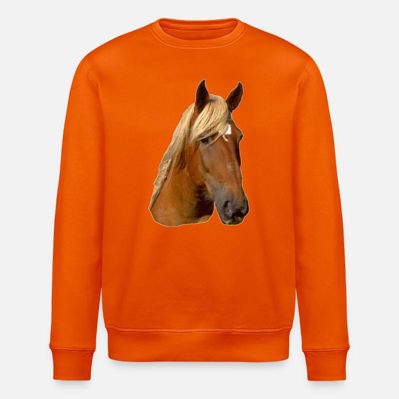Pferd frontal - Stanley/Stella Unisex Bio-Sweatshirt ROLLER - Tieforange