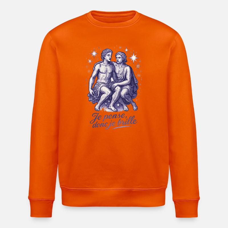 Zwillinge Sternzeichen - Astrologie - Stanley/Stella Unisex Bio-Sweatshirt ROLLER - Tieforange