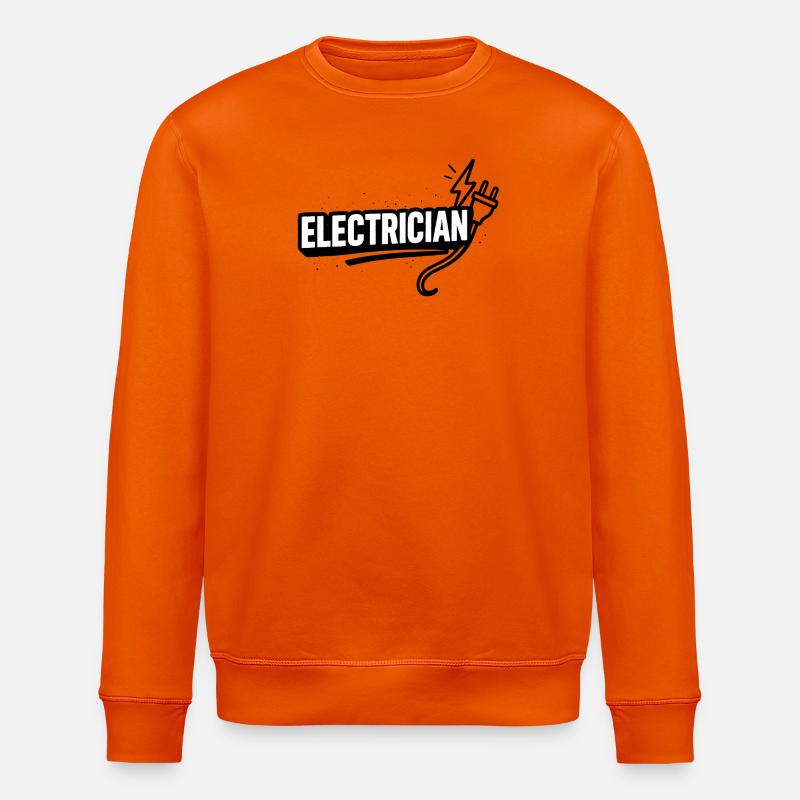 Flash de câble Motif d’Électricien - Sweat bio ROLLER Stanley/Stella Unisexe - orange profond