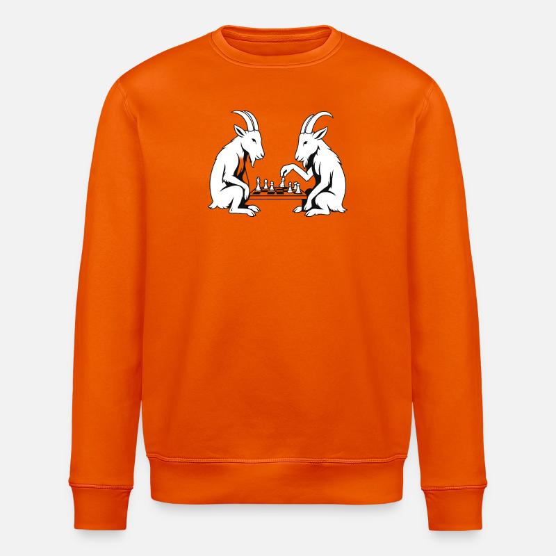 Échec et mat, Édition Chèvre - Sweat bio ROLLER Stanley/Stella Unisexe - orange profond