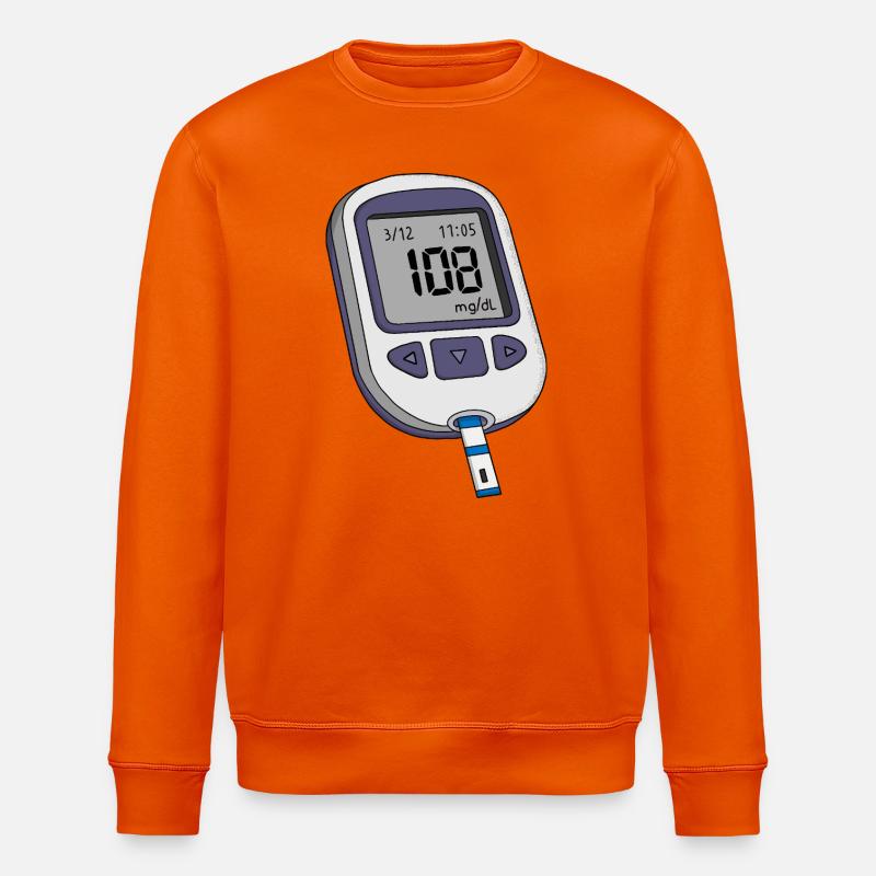 Glukosemessgerät - Stanley/Stella Unisex Bio-Sweatshirt ROLLER - Tieforange