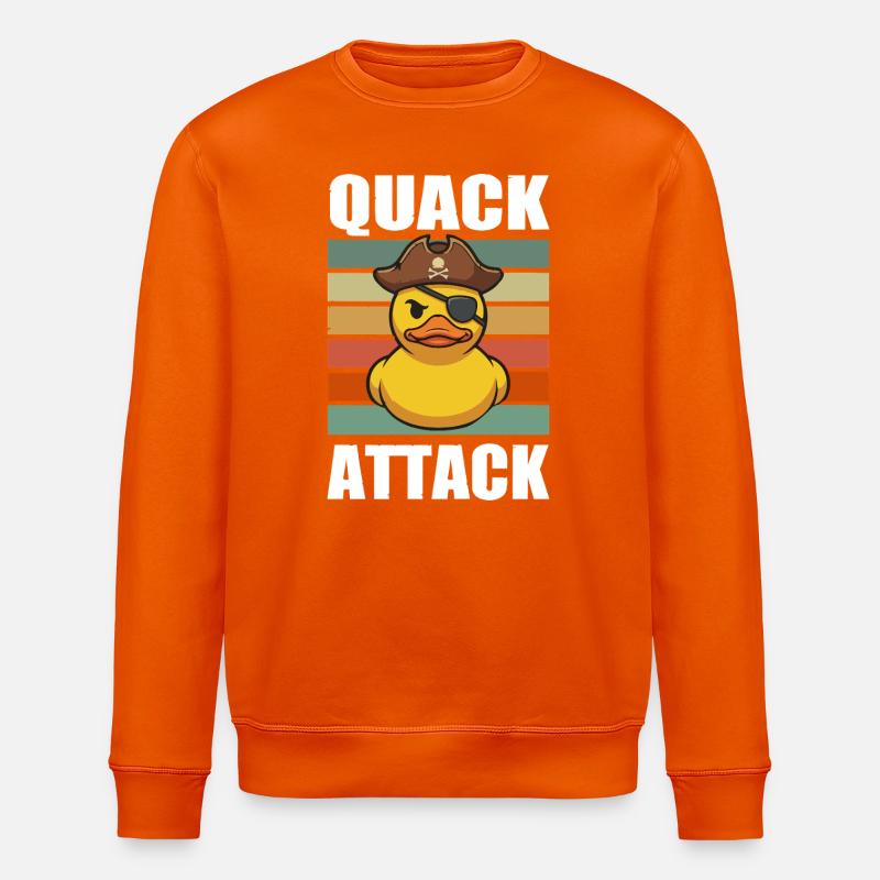 Attaque du Canard Pirate : Coin - Sweat bio ROLLER Stanley/Stella Unisexe - orange profond