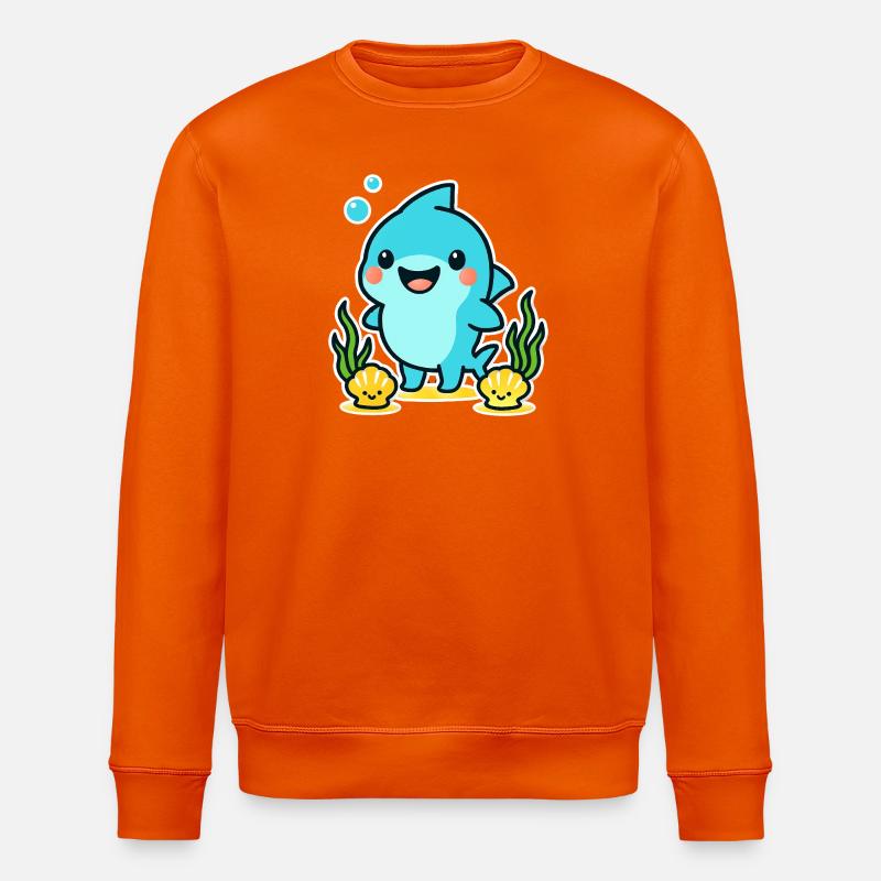 Delfinchen Unterwasserfreude - Stanley/Stella Unisex Bio-Sweatshirt ROLLER - Tieforange