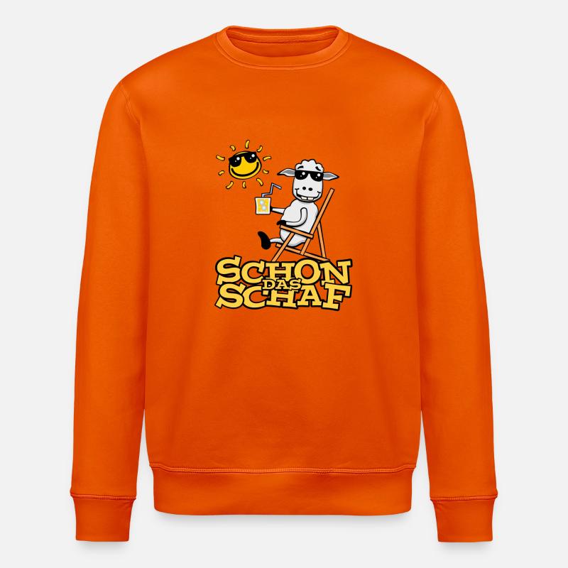 Lustiges Schaf (mit Text) - Stanley/Stella Unisex Bio-Sweatshirt ROLLER - Tieforange