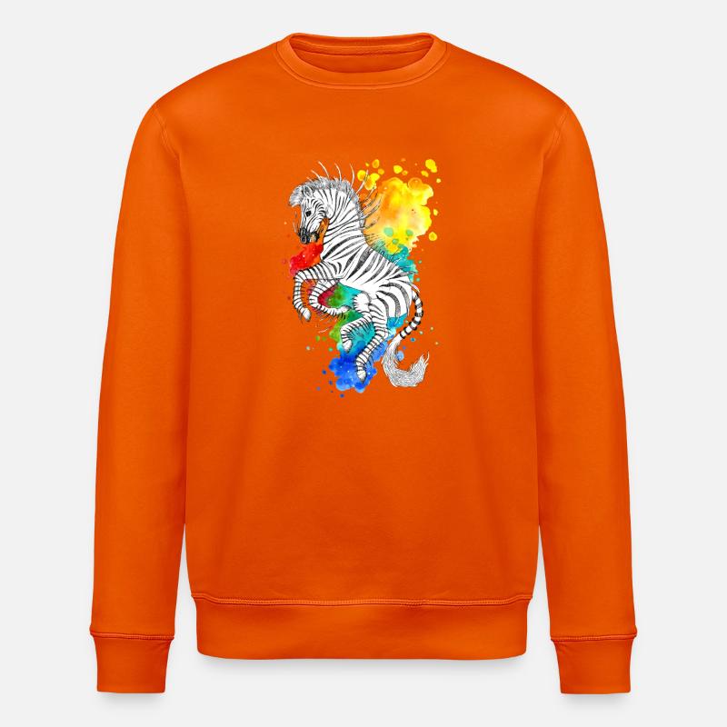 Rayures - Sweat bio ROLLER Stanley/Stella Unisexe - orange profond