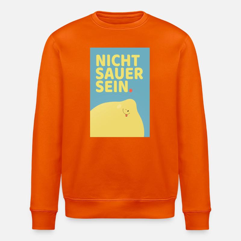 Affiche Citron drôle Don’t Be Sour - Sweat bio ROLLER Stanley/Stella Unisexe - orange profond