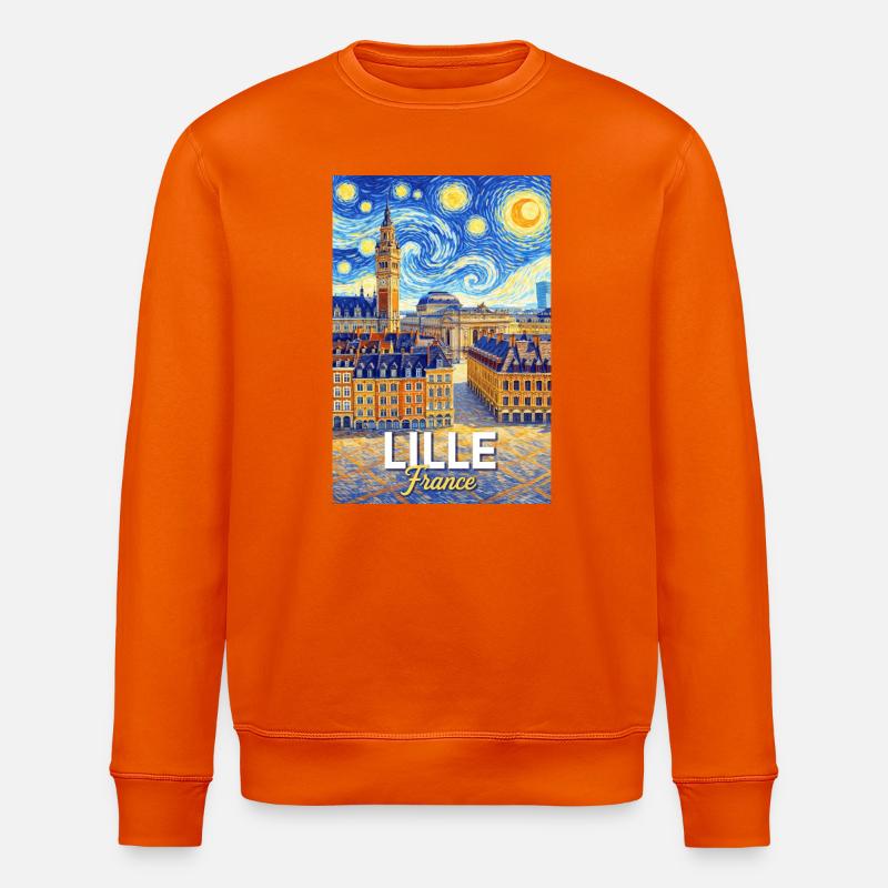 Lille, Frankreich - Stanley/Stella Unisex Bio-Sweatshirt ROLLER - Tieforange