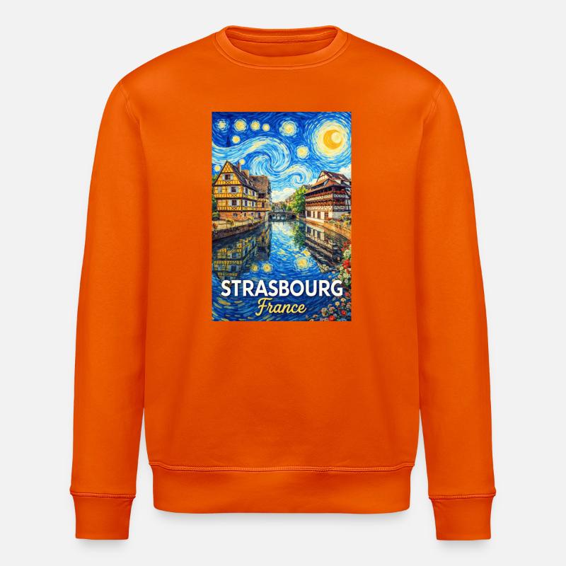 Strasbourg, Frankreich - Stanley/Stella Unisex Bio-Sweatshirt ROLLER - Tieforange