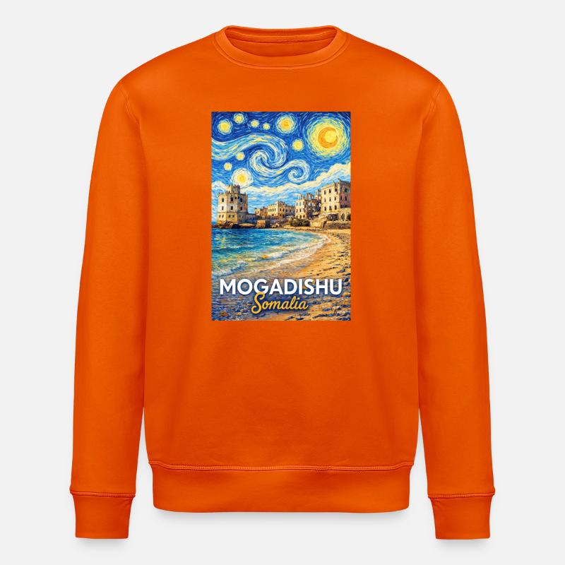Mogadishu Somalia Starry Night - Stanley/Stella Unisex Bio-Sweatshirt ROLLER - Tieforange