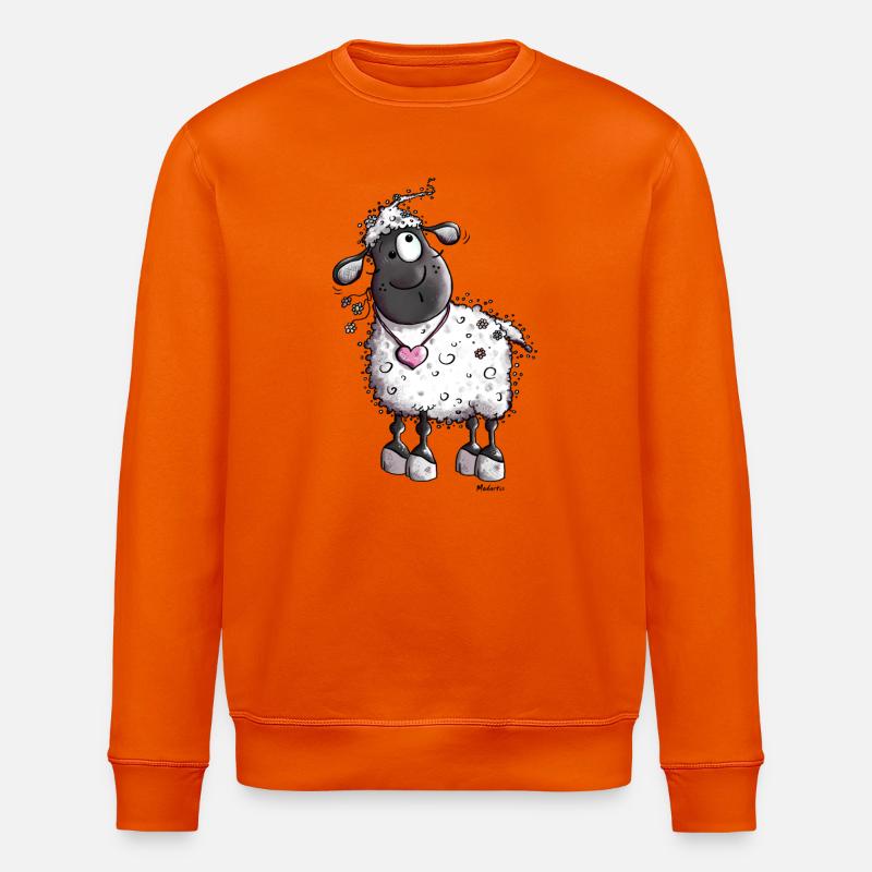 Verträumtes Schaf - Stanley/Stella Unisex Bio-Sweatshirt ROLLER - Tieforange