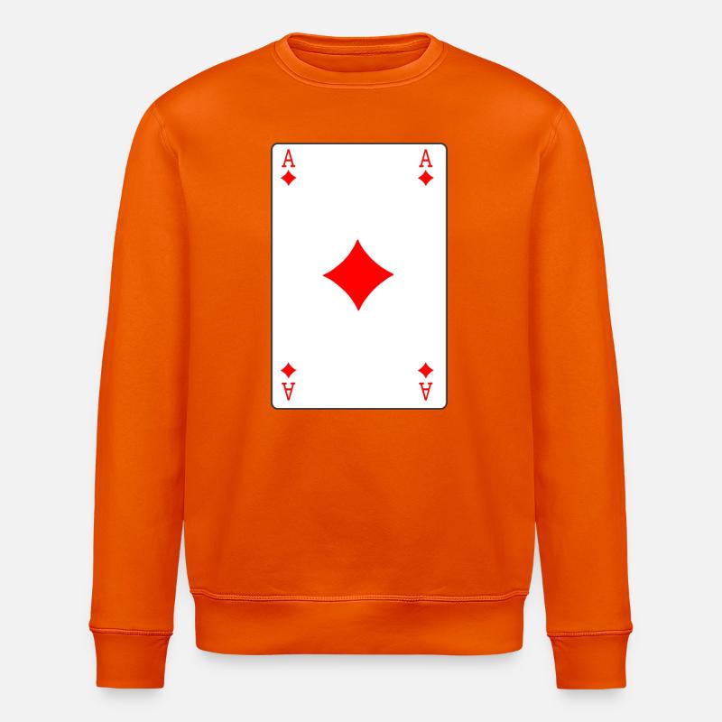 Carte à jouer As de Carreau - Sweat bio ROLLER Stanley/Stella Unisexe - orange profond