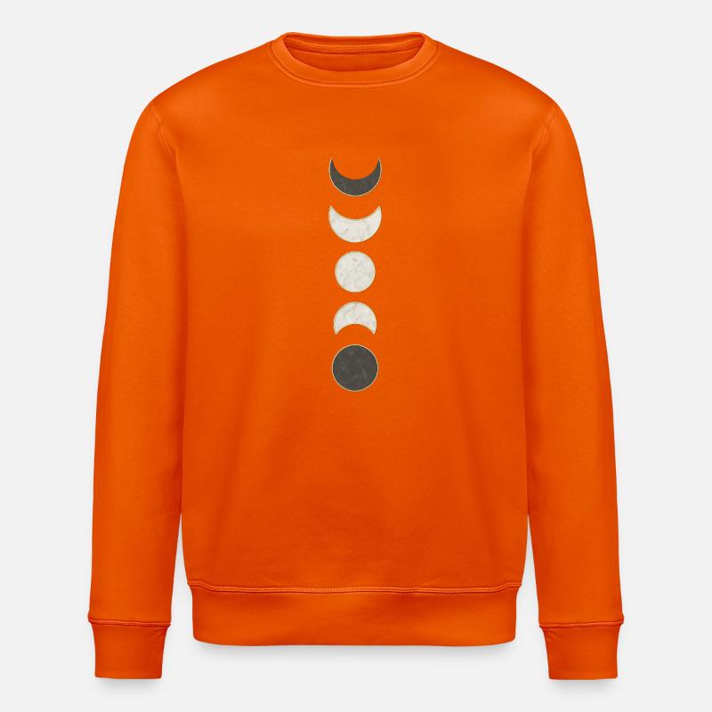 Mondphasen Marmor Muster - Stanley/Stella Unisex Bio-Sweatshirt ROLLER - Tieforange