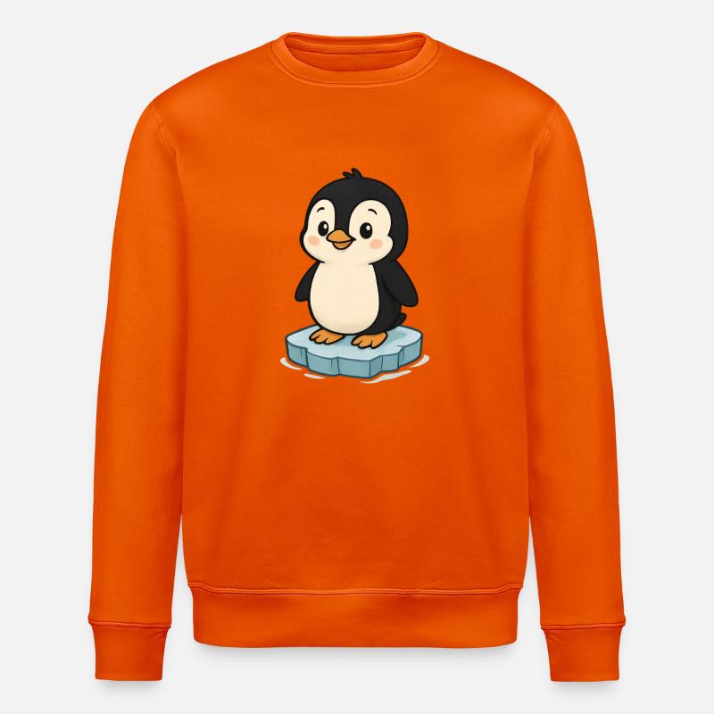 Pingouin mignon sur bloc de glace - Sweat bio ROLLER Stanley/Stella Unisexe - orange profond