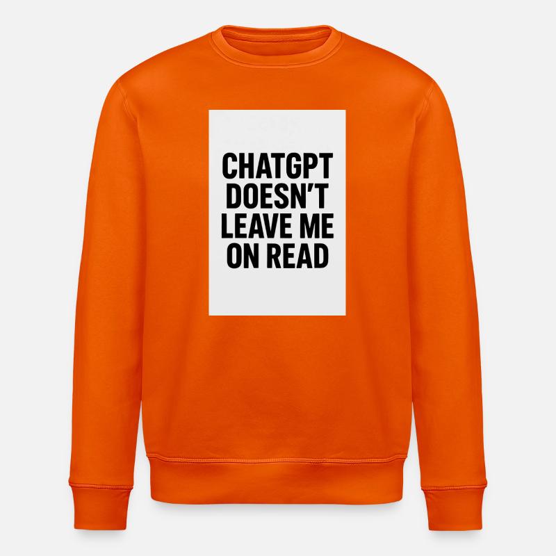Puissante empreinte d’humour ChatGPT - Sweat bio ROLLER Stanley/Stella Unisexe - orange profond