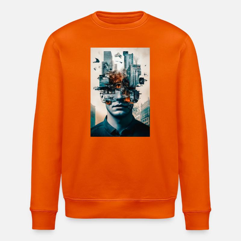Innerstädtische Mentalität - Stanley/Stella Unisex Bio-Sweatshirt ROLLER - Tieforange