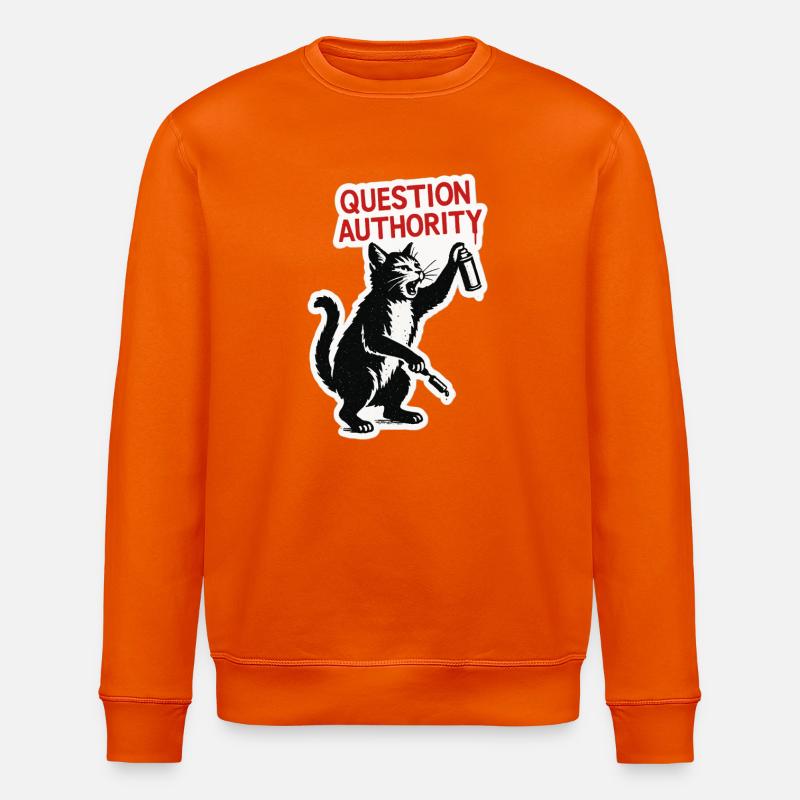 Cat Rebel : Questionner l’autorité - Sweat bio ROLLER Stanley/Stella Unisexe - orange profond