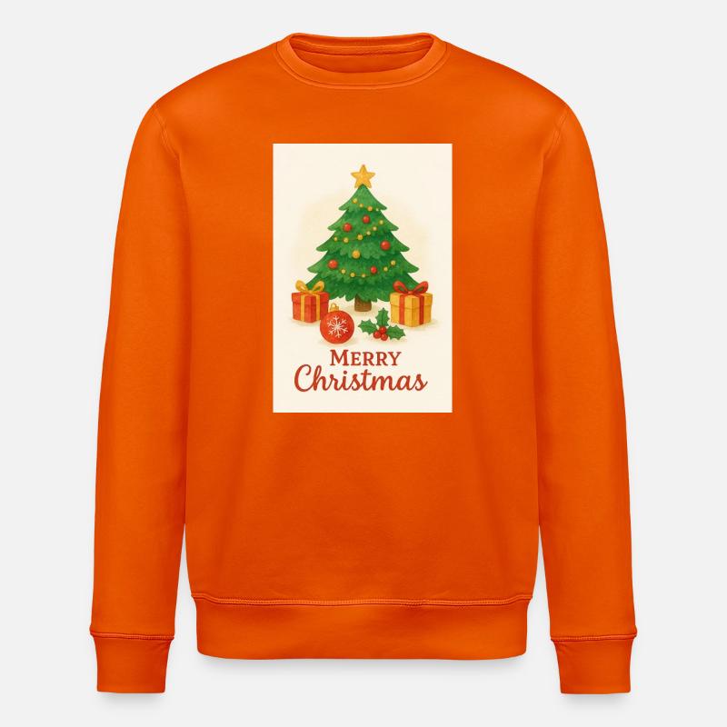 Weihnachtsbaum mit Geschenken - Stanley/Stella Unisex Bio-Sweatshirt ROLLER - Tieforange