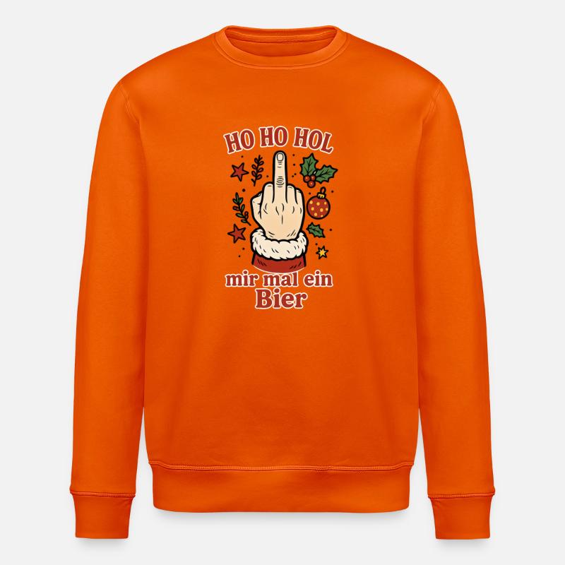 Noël Ho Ho Offrez-moi une bière - Sweat bio ROLLER Stanley/Stella Unisexe - orange profond
