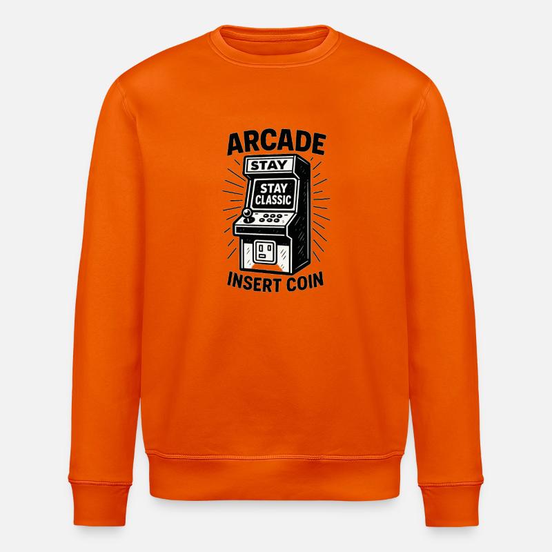 Arcade Klassiker Insert Coin - Stanley/Stella Unisex Bio-Sweatshirt ROLLER - Tieforange