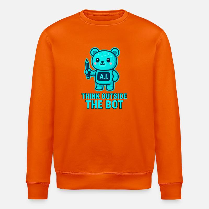 Think Outside the Bot Bär AI - Stanley/Stella Unisex Bio-Sweatshirt ROLLER - Tieforange