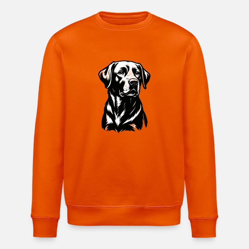 Labrador Hund Illustration – Detailliertes Desig - Stanley/Stella Unisex Bio-Sweatshirt ROLLER - Tieforange