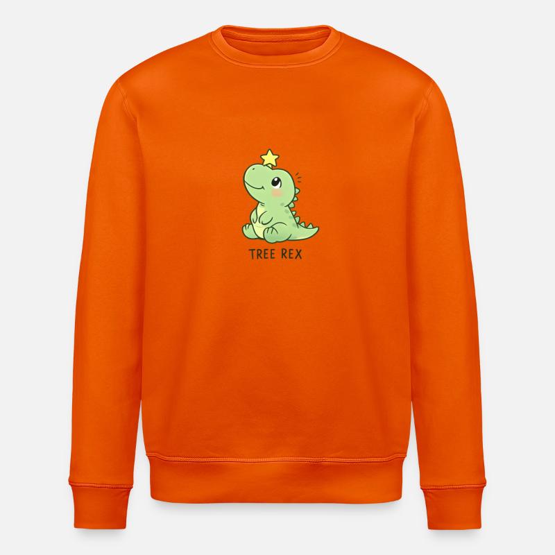 Tree Rex Dinosaurier T-Rex - Stanley/Stella Unisex Bio-Sweatshirt ROLLER - Tieforange