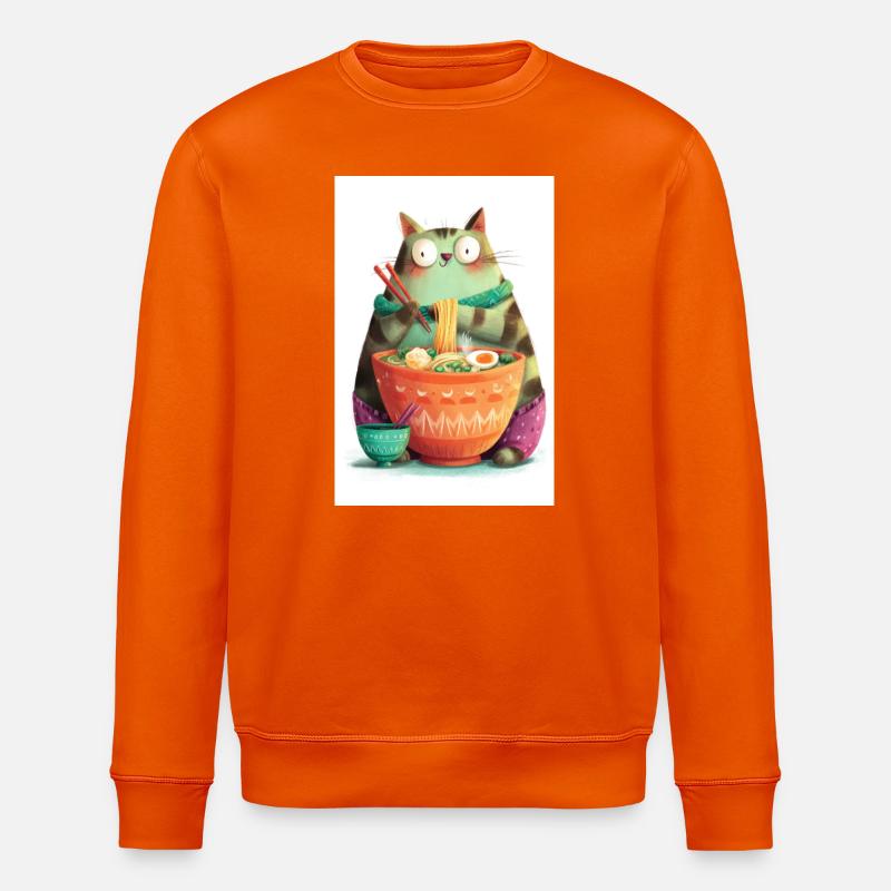 Festin de chats ramen - Sweat bio ROLLER Stanley/Stella Unisexe - orange profond