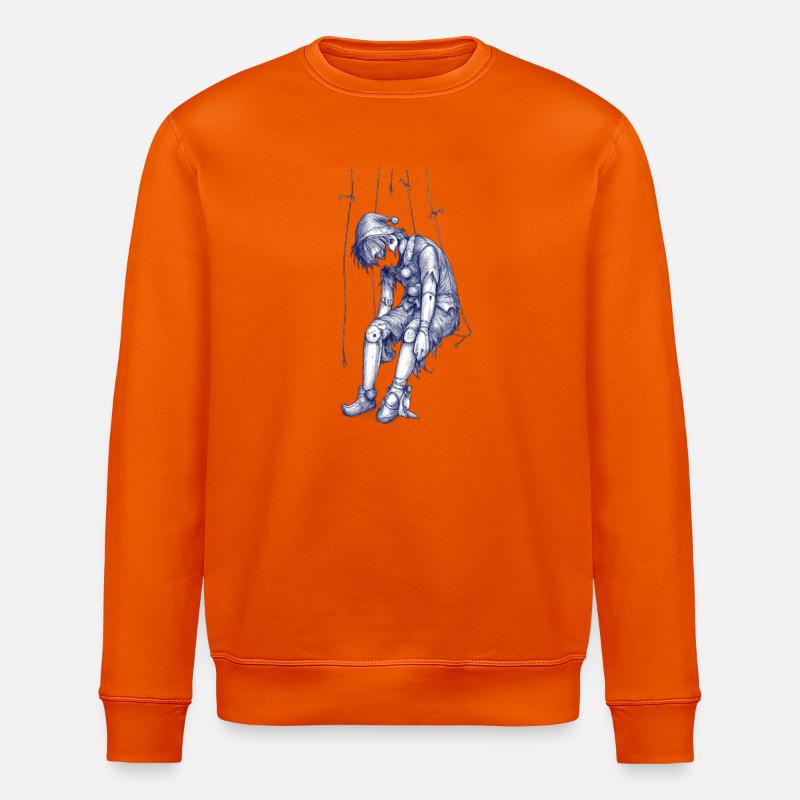 Image de marionnette bleue - Sweat bio ROLLER Stanley/Stella Unisexe - orange profond
