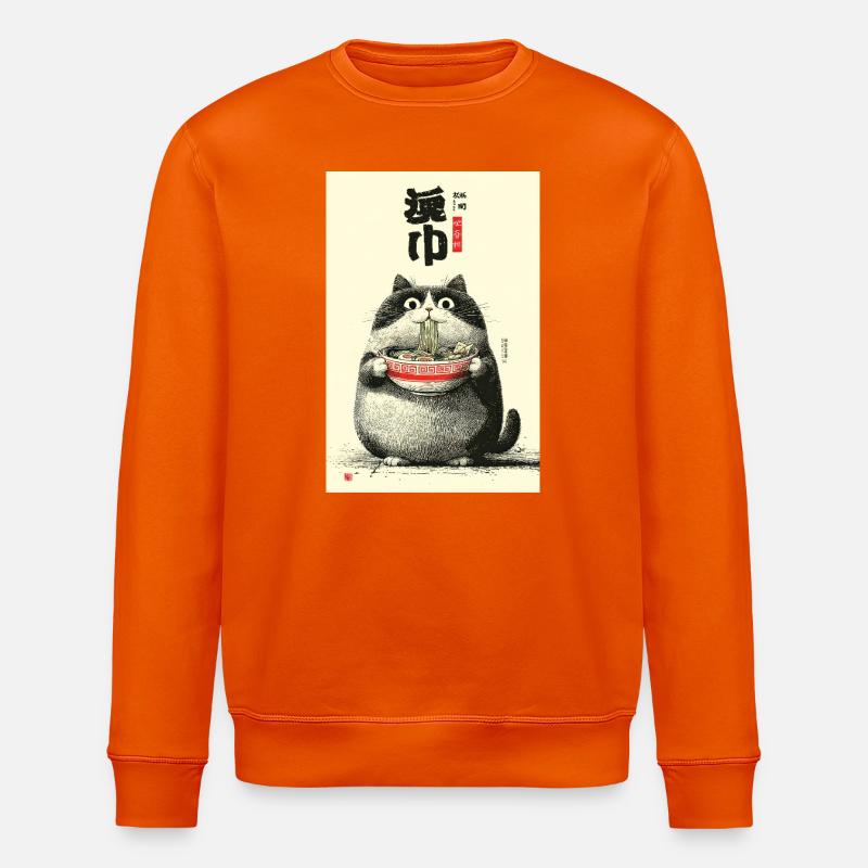 Portrait du chat ramen - Sweat bio ROLLER Stanley/Stella Unisexe - orange profond