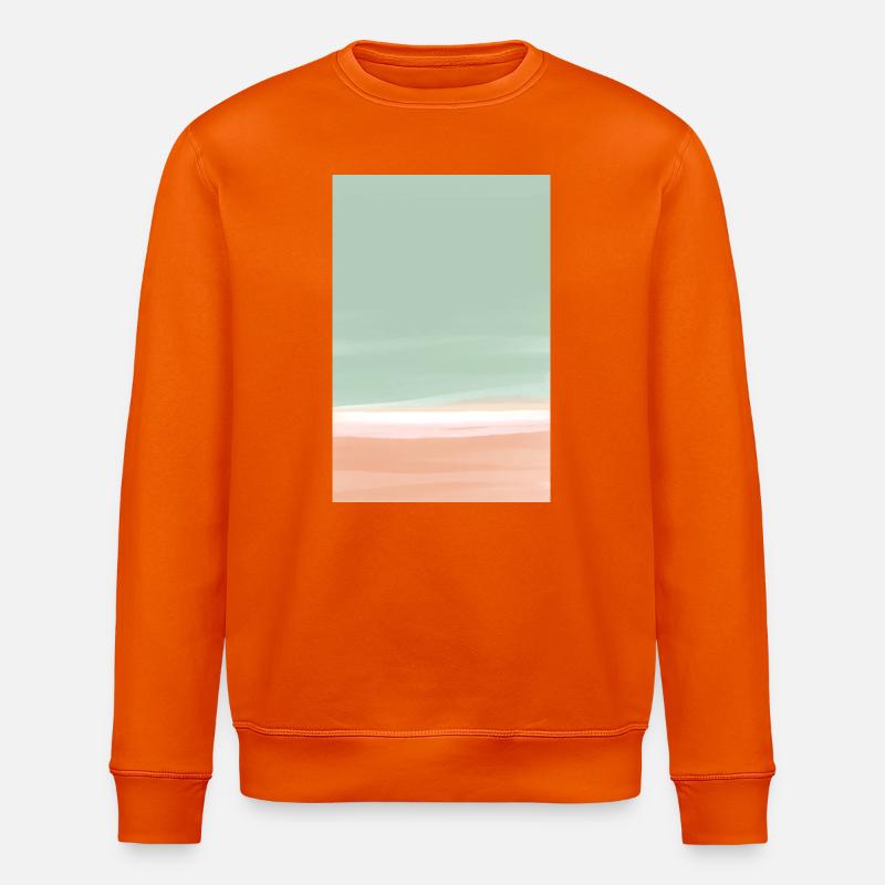 Green orange block - personalisierbar - Stanley/Stella Unisex Bio-Sweatshirt ROLLER - Tieforange