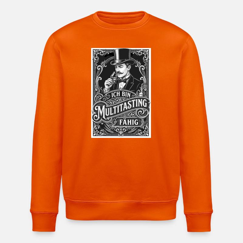 Whisky Ich bin Multitastingfähig - Stanley/Stella Unisex Bio-Sweatshirt ROLLER - Tieforange