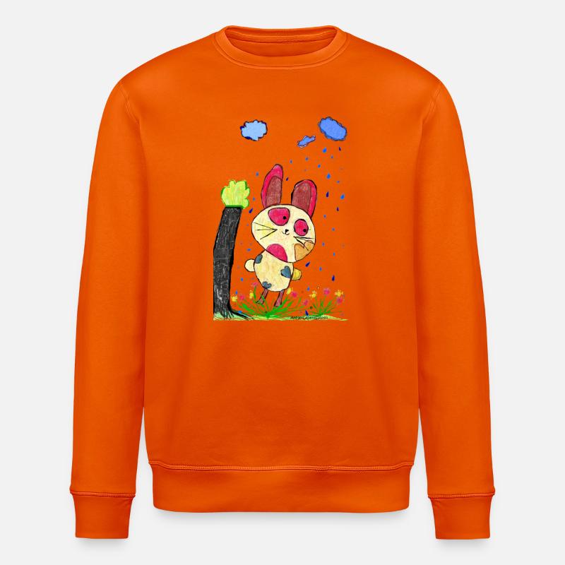 Hase Hoppel - Stanley/Stella Unisex Bio-Sweatshirt ROLLER - Tieforange