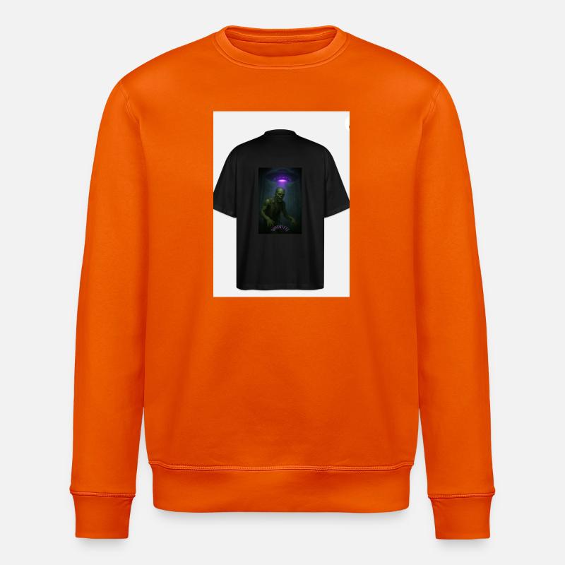 Alien Abduction Forest Tee - Stanley/Stella ROLLER Unisex Organic Sweatshirt - bright orange