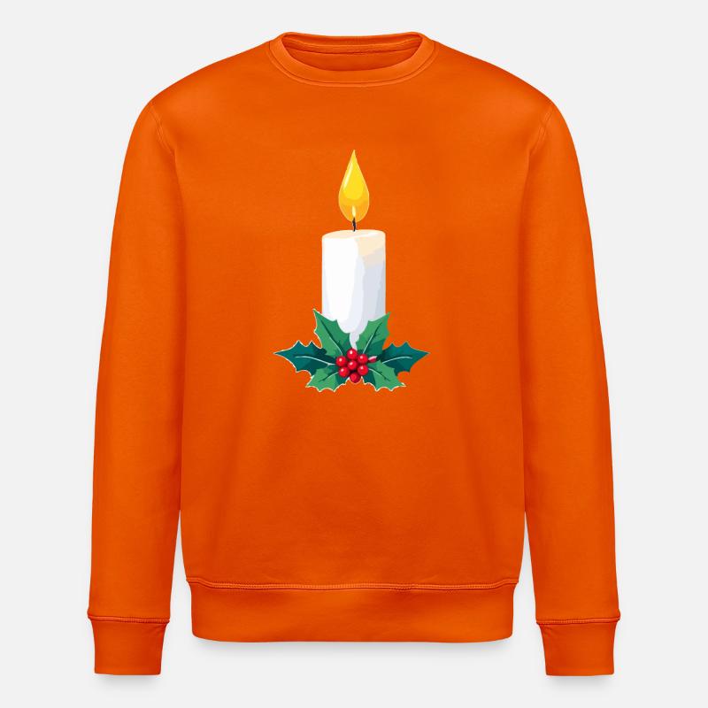 Weihnachtskerze & Stechpalme - Stanley/Stella Unisex Bio-Sweatshirt ROLLER - Tieforange