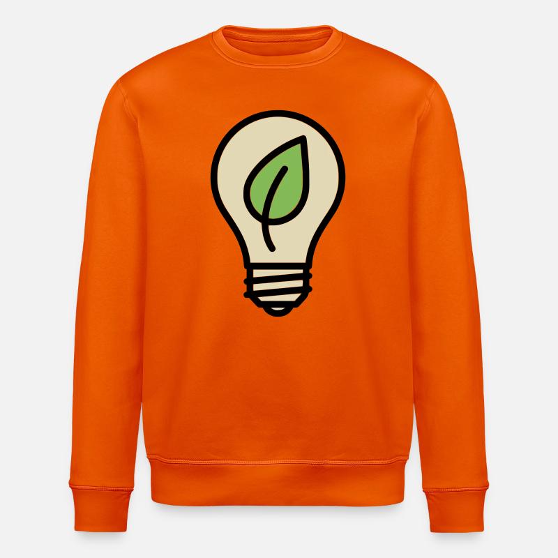 Glühbirne Blatt Öko Idee - Stanley/Stella Unisex Bio-Sweatshirt ROLLER - Tieforange