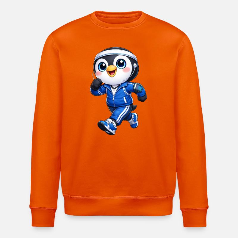Fed pingvinløb, maratonløb - Stanley/Stella økologisk unisex-sweatshirt ROLLER - mørk orange