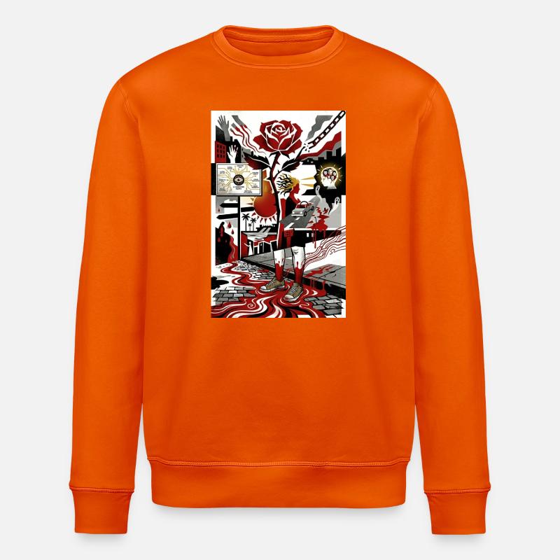 Fragments de conscience L’IA Rose - Sweat bio ROLLER Stanley/Stella Unisexe - orange profond